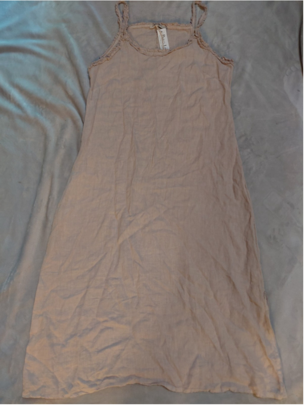 Francesca Bettini ITALY 100% Linen Dress Lagenlook Cottagecore Boho Large NWT - Picture 9 of 15